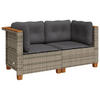 GARTENSOFA KYVOM 127/62/63.5 cm （2-SITZER） - Grau, Holz (127/62/63.5cm) - ZMH