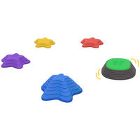 FLUSSSTEINE, 5-tlg. Balanciersteine für Kinder, Stapelsteine bis 80 kg Belastbar - Multicolor, Kunststoff (36.5/16/36.5cm) - ZONEKIZ