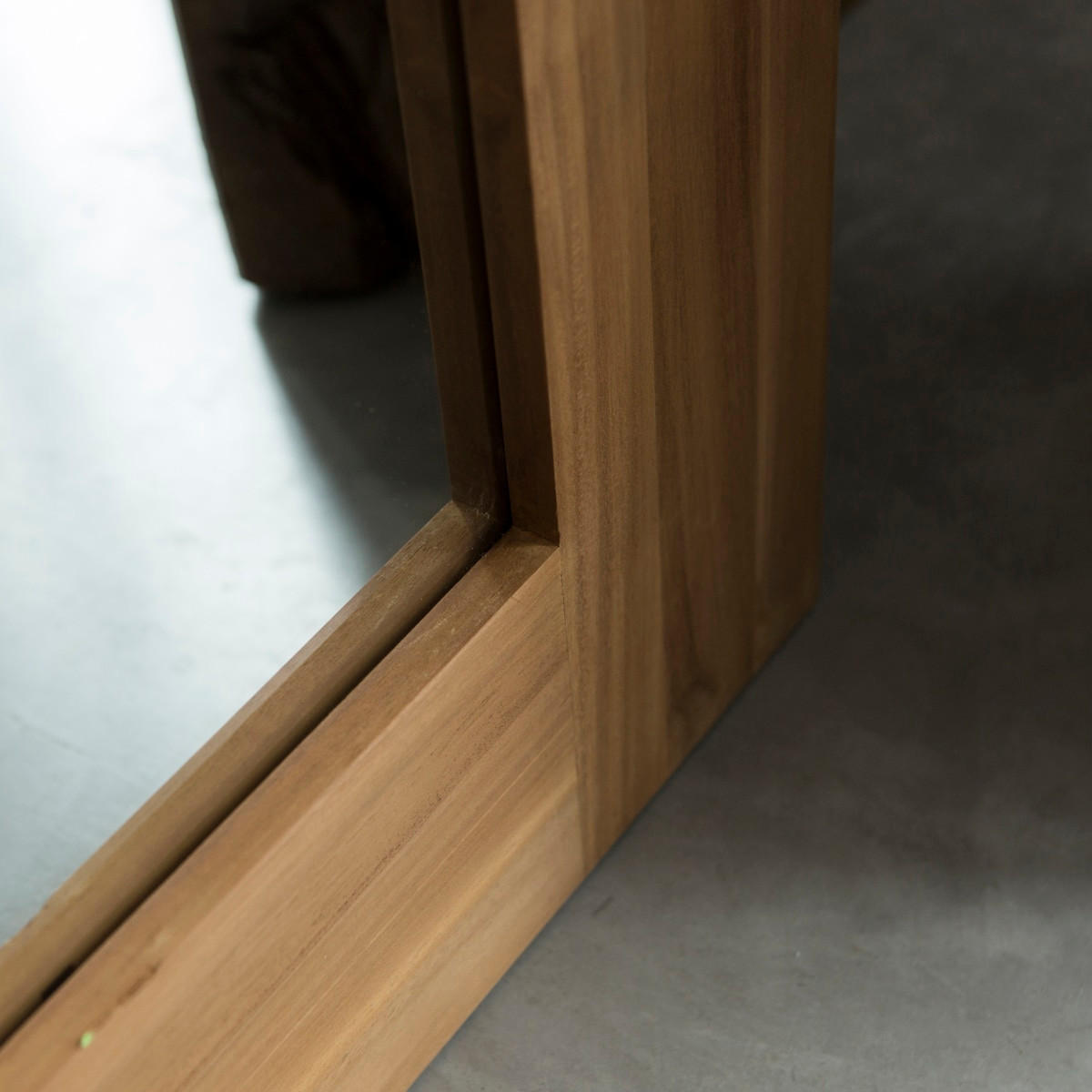 SPIEGEL Square Natur aus Teak - Naturfarben, Holz (90/200/3cm) - Tikamoon