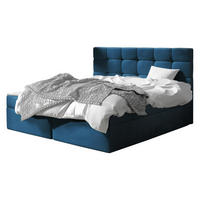 BOXBETT Luanda - Blau, Holzwerkstoff (140/200cm) - MIRJAN24