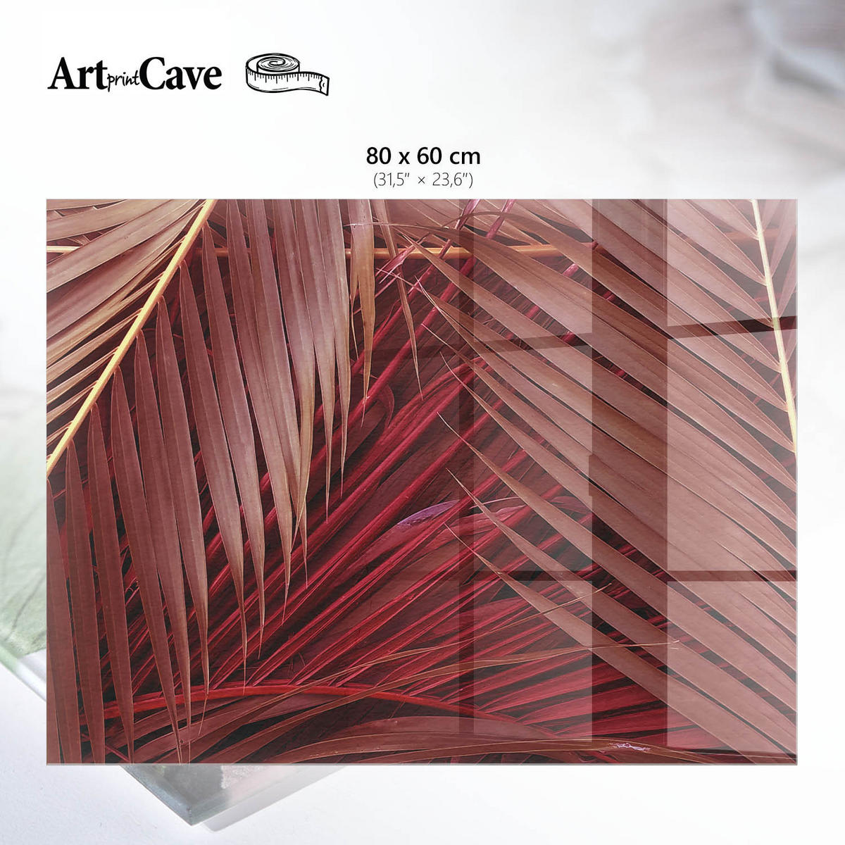 GLASPLATTE 80x60 cm – Die Energie der Natur - Blau, Glas (0.4/80/60cm) - ArtPrintCave