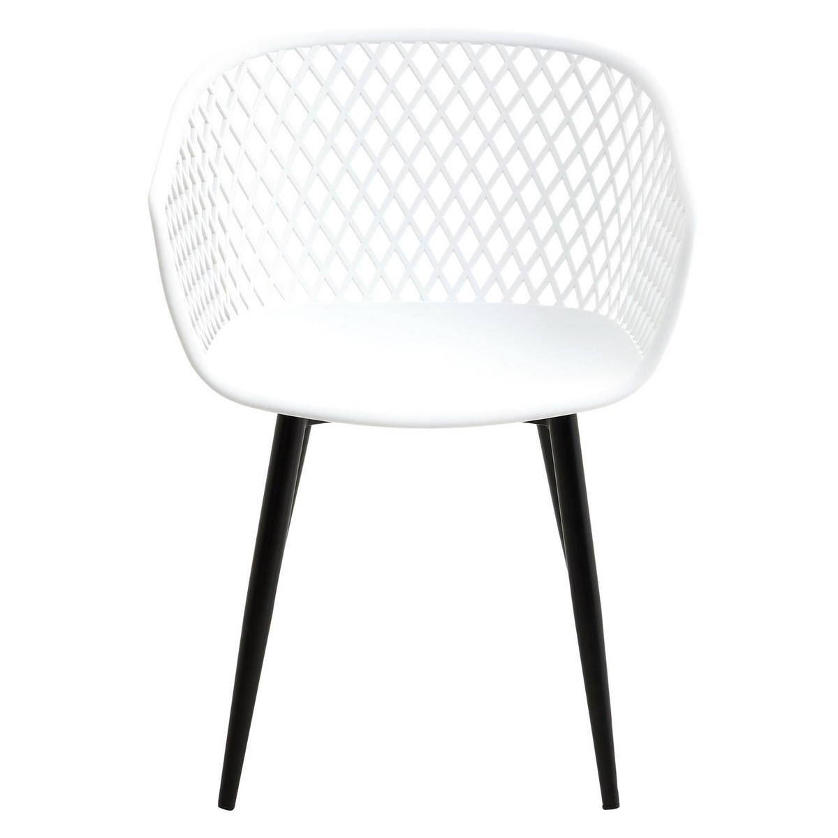 GARTENSTUHL MADEIRA 4ER-SET - Schwarz/Weiß, Textil (61/80/57cm) - IDIMEX