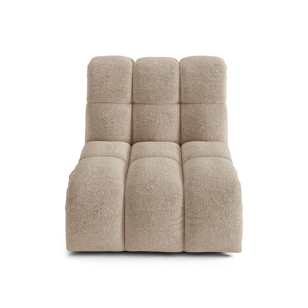 MODULARER Drehsessel SEVEN Bouclé-Stoff Taupe 81cm - Taupe, Textil (81/77/98cm) - Premium Interiors