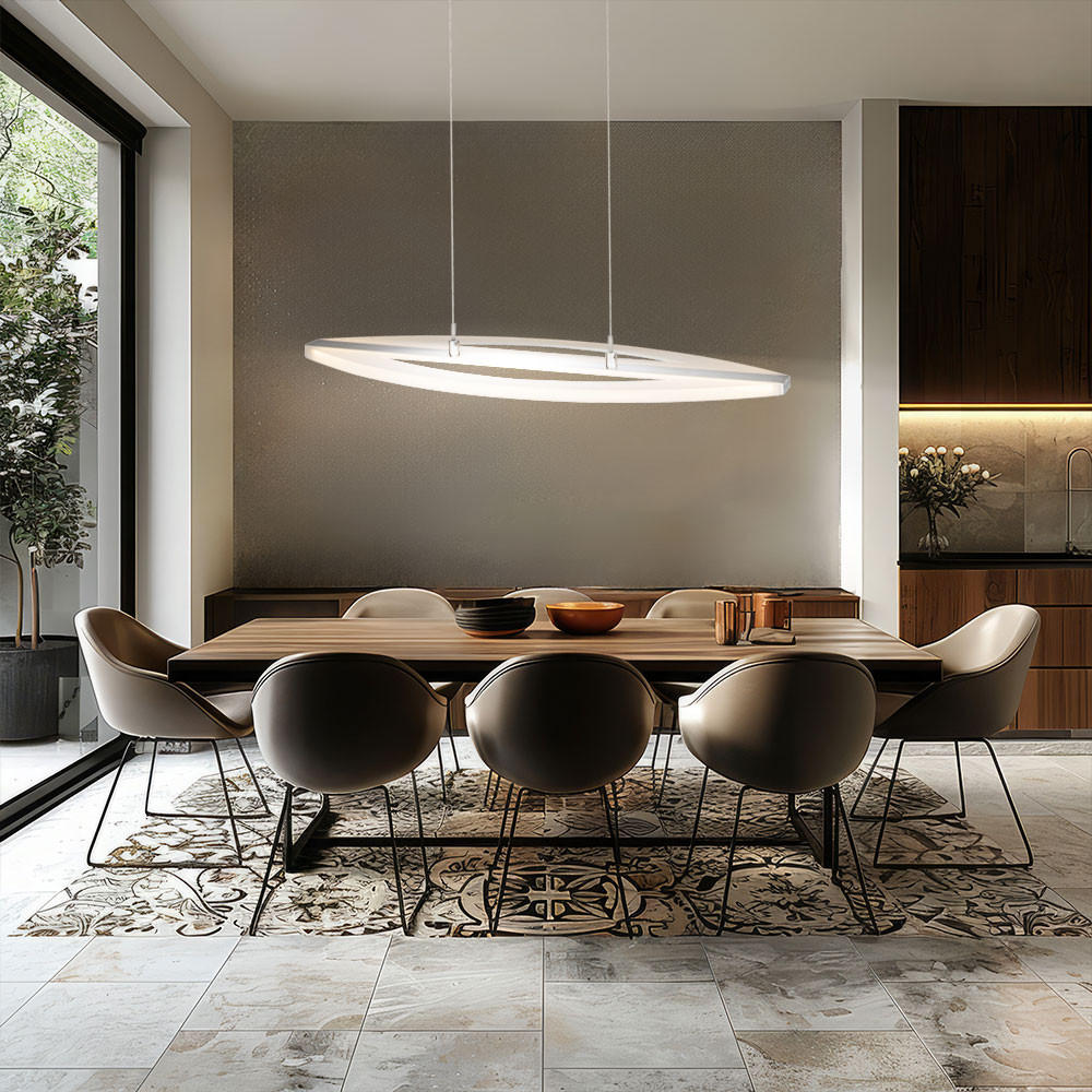 LED HÄNGELEUCHTE LIVINJA Silber - Silberfarben, Metall (60/10/120cm) - Globo Lighting