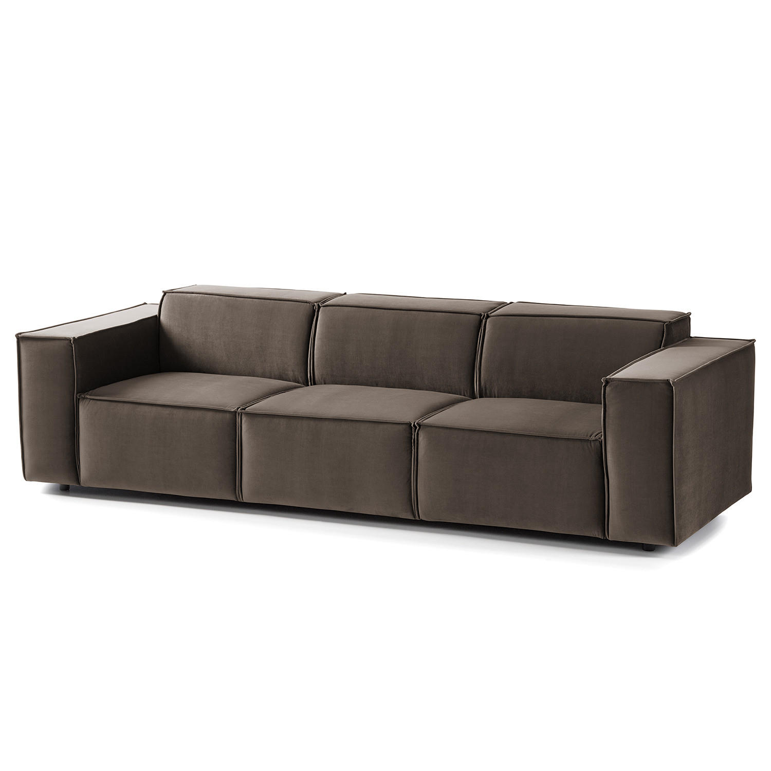 3-SITZER SOFA - Taupe, Textil (260/70/96cm) - home24