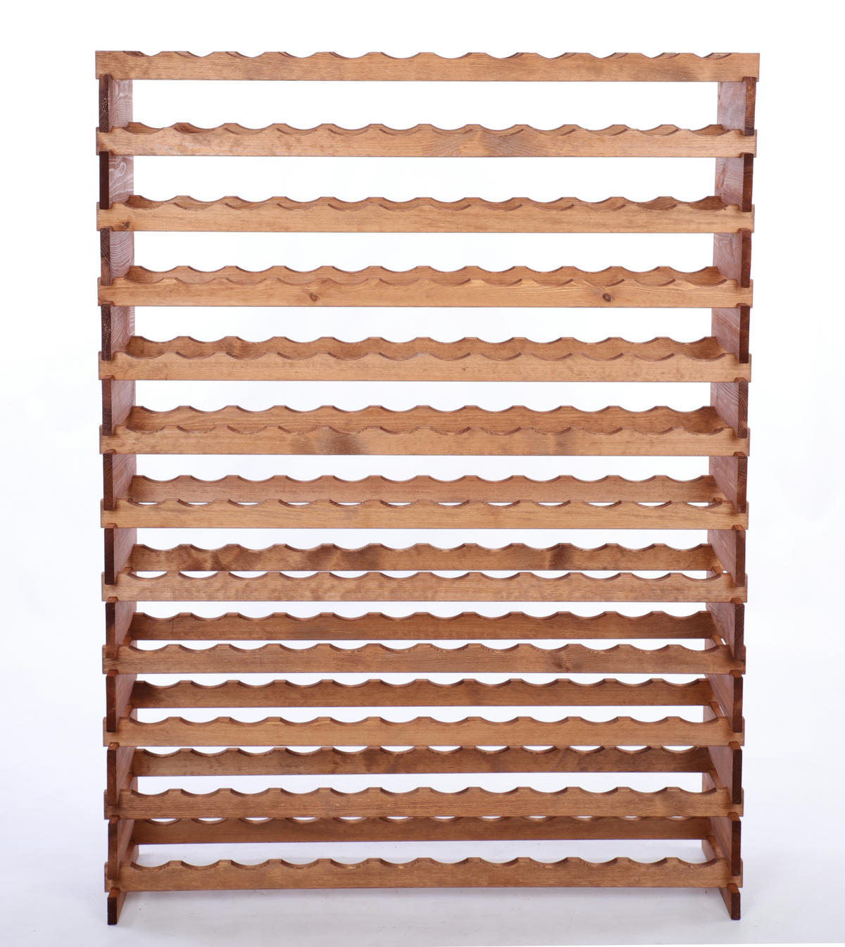 WEINREGAL VINOTECA FLEX PRO HxBxT 163x123x28cm 144 Flaschen auf 12 Ebenen Braun geölt - Braun, Holz (123/163/28cm) - PROREGAL