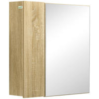 SPIEGELSCHRANK Spiegelschrank mit Spiegel und 4 Einlegeböden, 60 x 15 x 60 cm ,holzfarben - Braun, Glas (60/60/15cm) - Vallsero