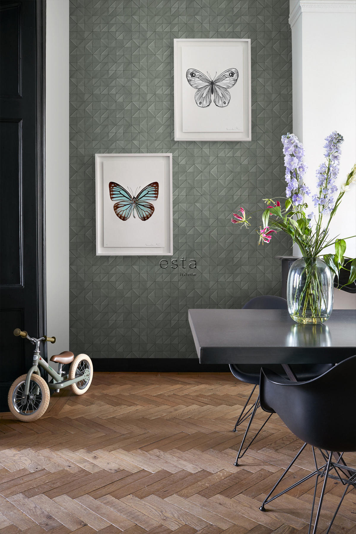 TAPETE 3D-Muster 50 x 900 cm - Grün, Papier (50/900cm) - ESTAhome