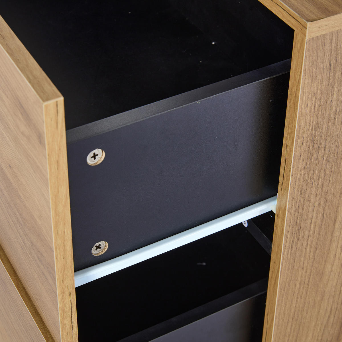 SIDEBOARD Glas 3 Schubladen 140cm Modern Stauraum Anrichte - Multicolor, Holzwerkstoff (40/80/140cm) - FLIEKS