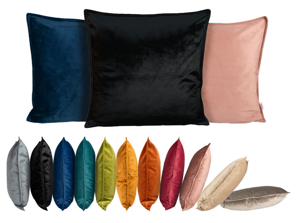 KISSENHÜLLE Samt&Sonders mai-grün 50/50 cm - Olivgrün/Grün, Textil (50/50cm) - beties Heimtextil