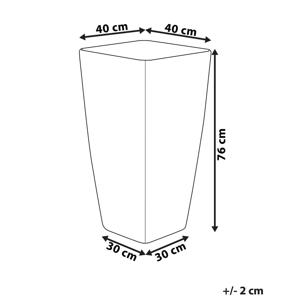 SAKSIJA zlatna pravokutna 40/40/76 cm Modi - zlatne boje, kamen (76cm) - Beliani