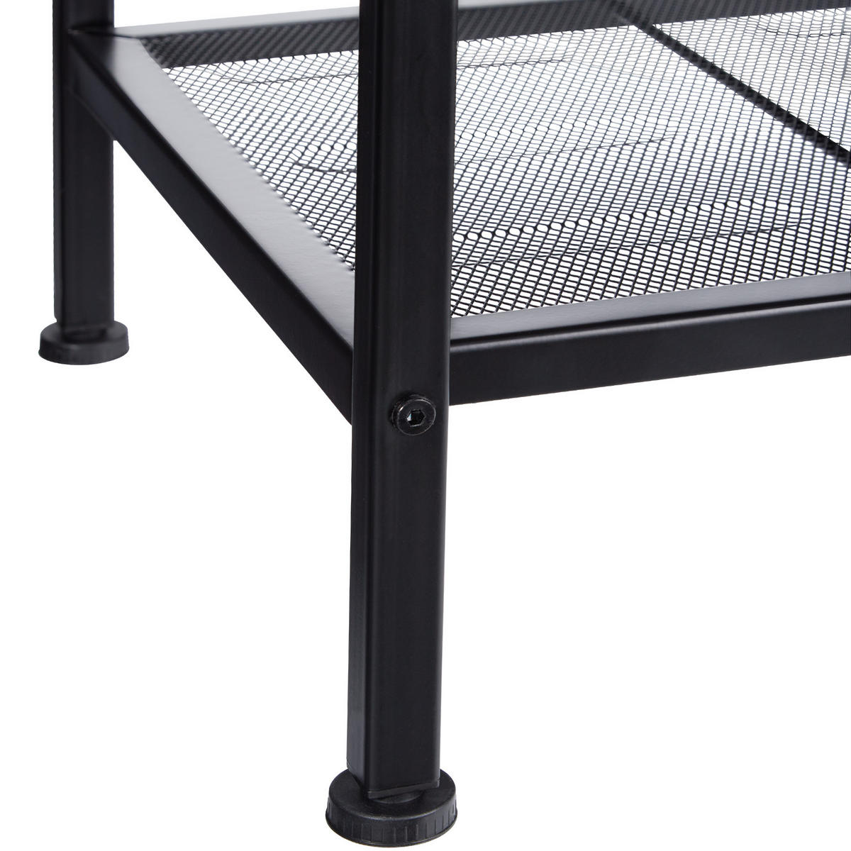 BEISTELLTISCH Rochester,41,5 x 41 x 56 cm,Industrial Holz dunkel, rustikal - Rostfarben, Holz (41.5/41/56cm) - tectake