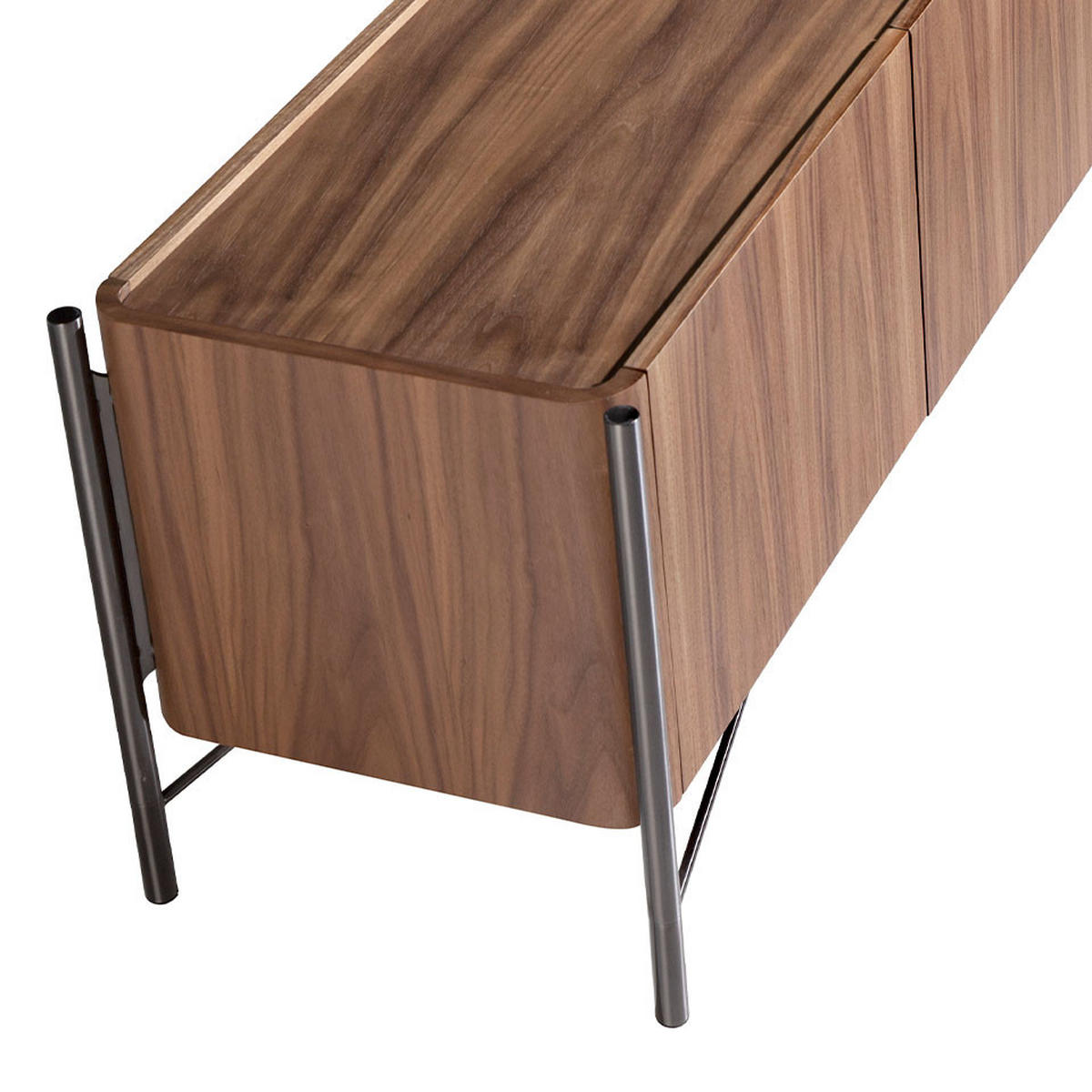 TV-ELEMENT Hellgrau Dunkelgrau Walnuss 220/46/53 cm - Dunkelgrau/Walnussfarben, Holz (220/53/46cm) - ANGEL CERDA