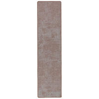 STREIFENBERBER TEPPICH LÄUFER LINES MELIERT - Braun/Grau, Textil (100/100cm) - Snapstyle