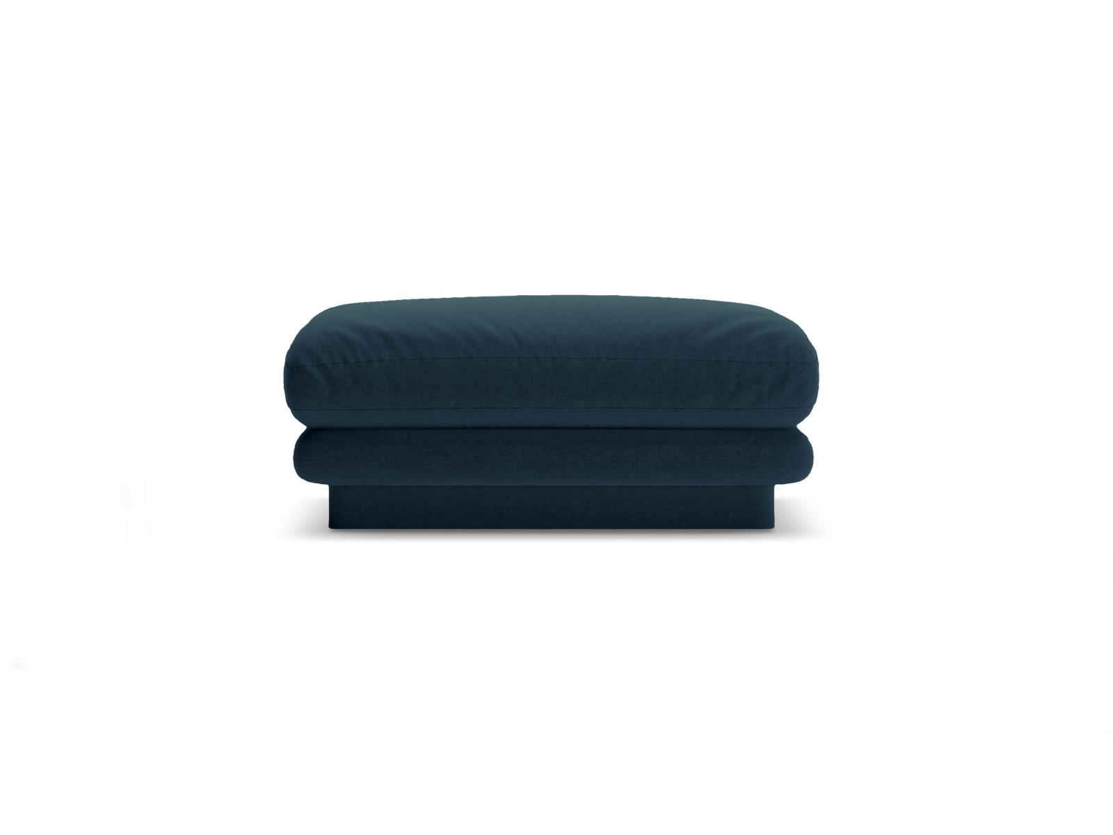 POUF Torino aus strukturiertem Stoff marineblau - Blau, Textil (80/41/80cm) - Micadoni