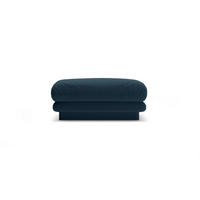 POUF Torino aus strukturiertem Stoff marineblau - Blau, Textil (80/41/80cm) - Micadoni