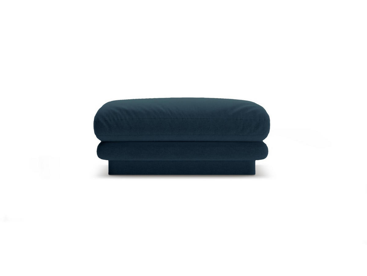 POUF Torino aus strukturiertem Stoff marineblau - Blau, Textil (80/41/80cm) - Micadoni