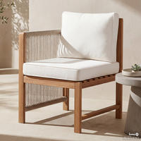 DININGSTUHL MIT 1 ARMLEHNE - Akazie massiv / Polyester - Braun / Beige - Beige/Braun, Holz/Textil (58/86/66cm) - home24