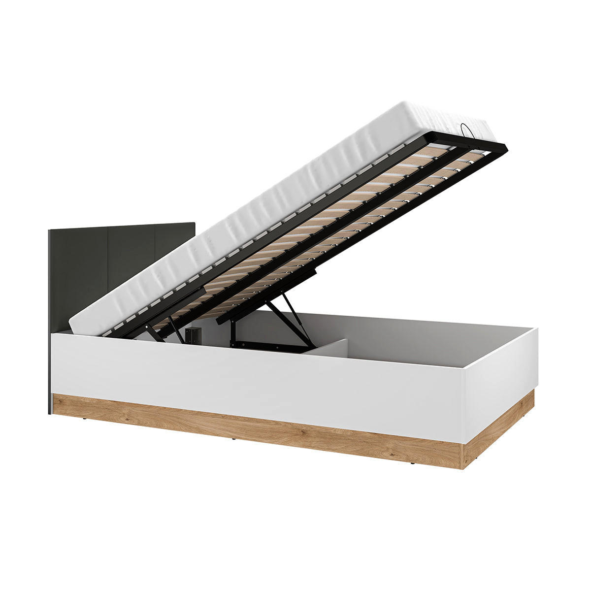 BOXBETT 120/200 Ronan Weiß - Weiß, Holzwerkstoff (120/200cm) - Petits-meubles