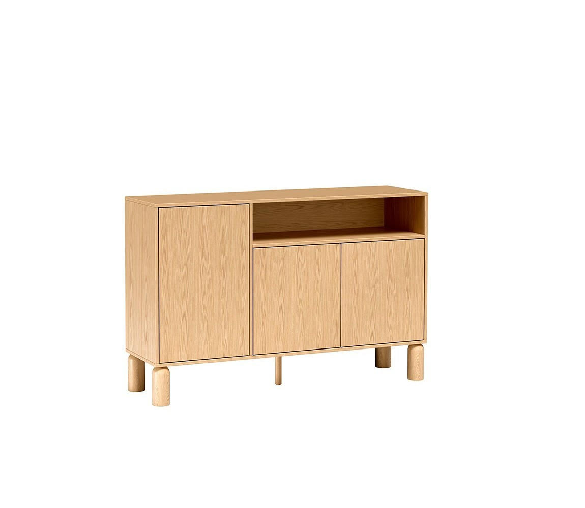 KOMMODE SABBIA 140/91,6/40,6cm mit Schubladen 3 Türen Eichefarben - Eichefarben, Holzwerkstoff (140/91.6/40.6cm) - MASSENO
