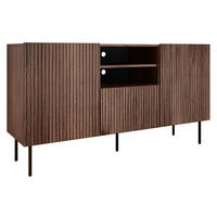 KOMMODE Tacos 150 2D1S - Schwarz/Braun, Holzwerkstoff/Metall (151/81/42cm) - MIRJAN24