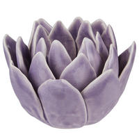 TEELICHTHALTER Blossom Blüte - Violett, Keramik (8cm) - Butlers