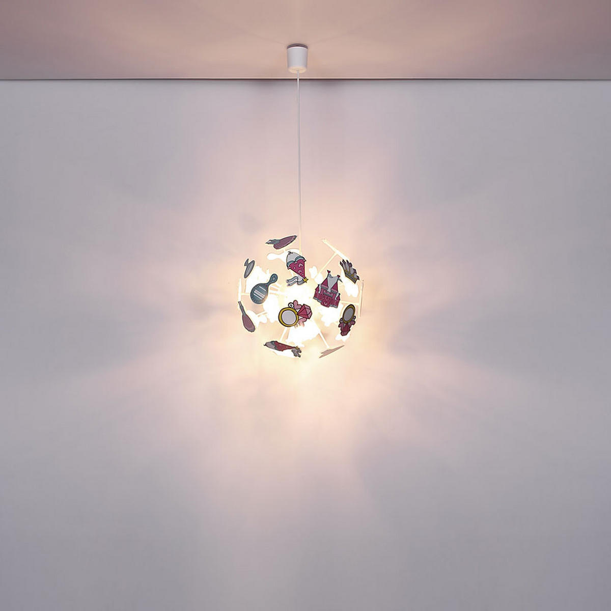 HÄNGELEUCHTE LURRA Kunststoff Bunt - Multicolor, Kunststoff (35/35/120cm) - Globo Lighting