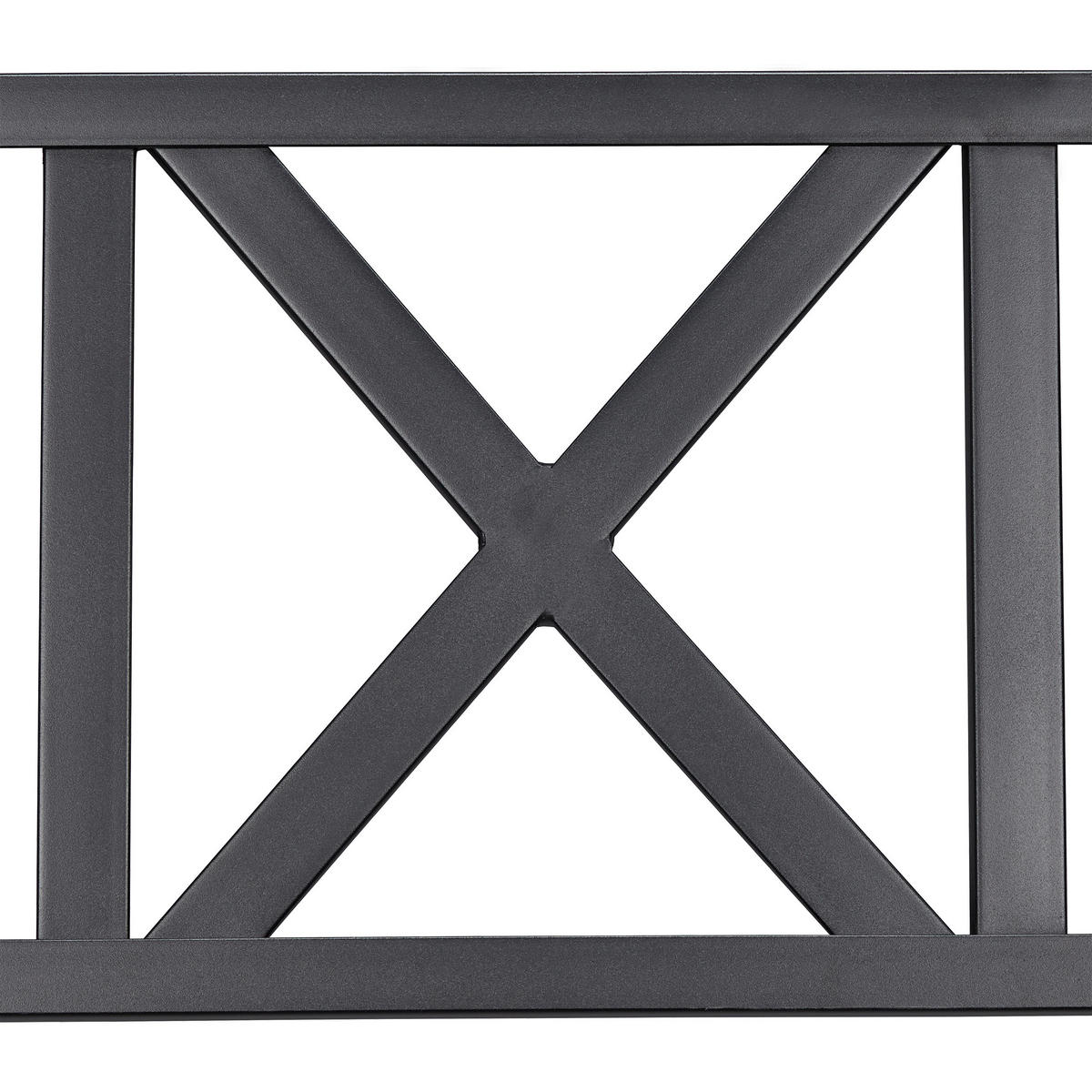 GARTENBANK - Schwarz, Metall (127/80.5/63cm) - Relaxdays
