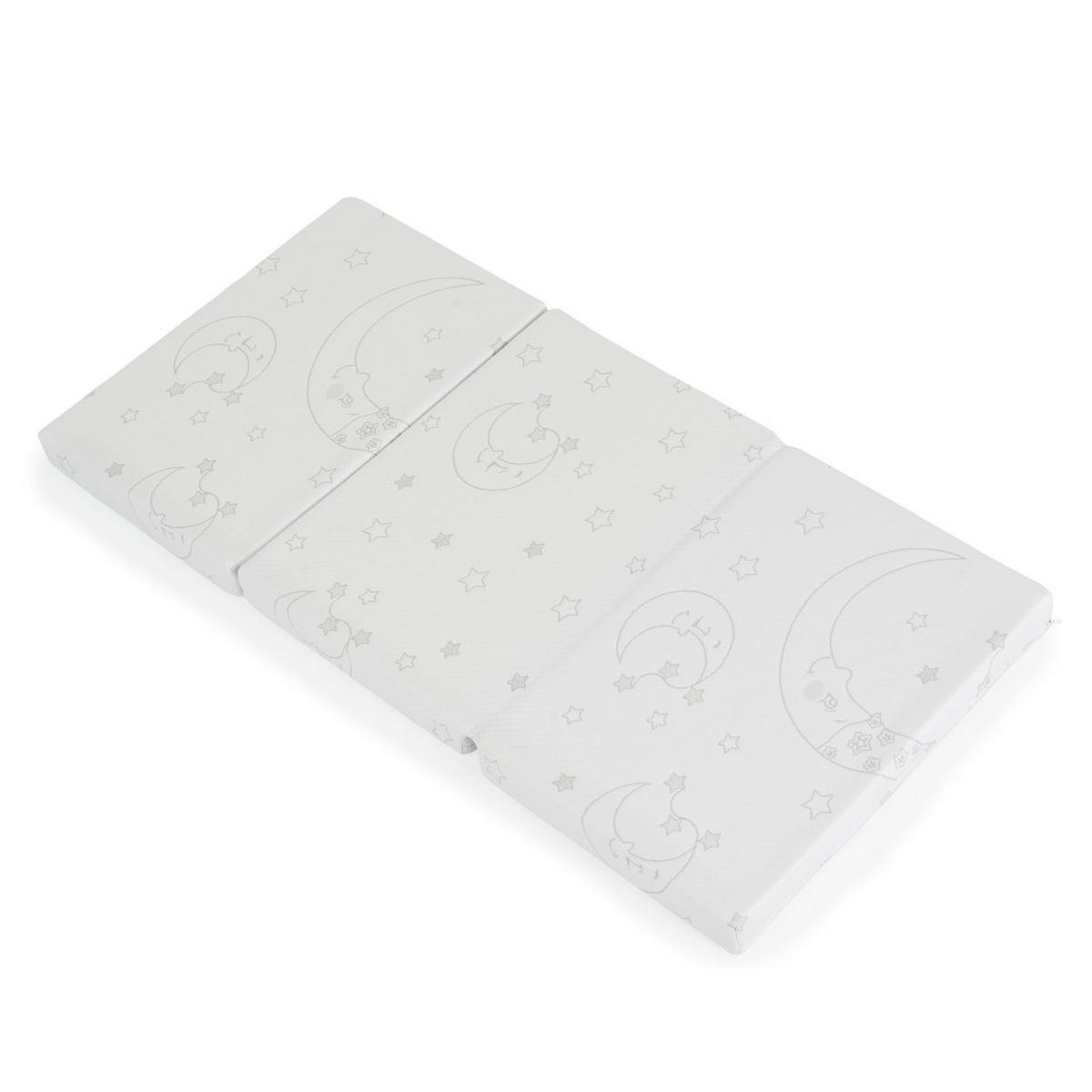 KLAPPMATRATZE Snooze 120 x 60 x 6 cm weiß 120 x 60 x 6 cm, Bezug waschbar - Weiß, Textil - Moni