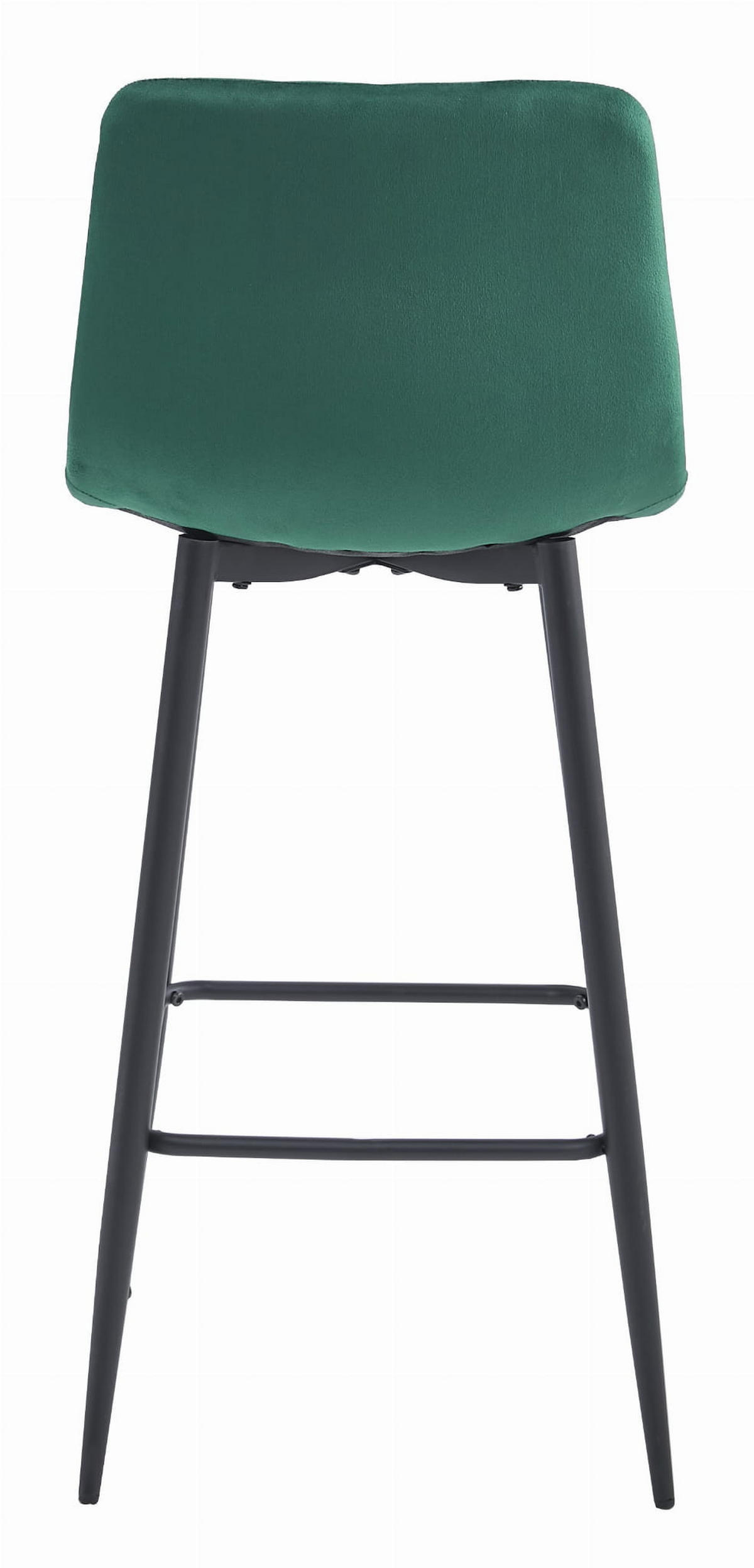 BARHOCKER 2-er Set POZZA dunkelgrüner Sitz, schwarze Basis - Dunkelgrün/Schwarz, Textil (43/104/35cm) - Valora