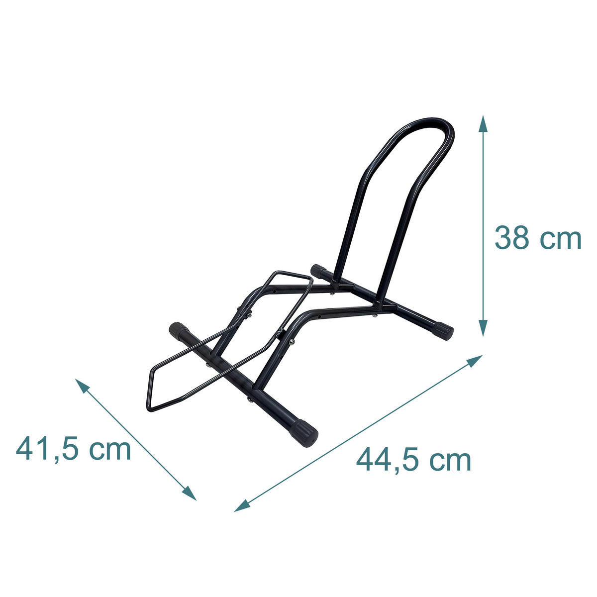 FAHRRADSTÄNDER Schwarz Boden 16-29 Zoll - Schwarz, Metall (44.5/38/41.5cm) - Relaxdays