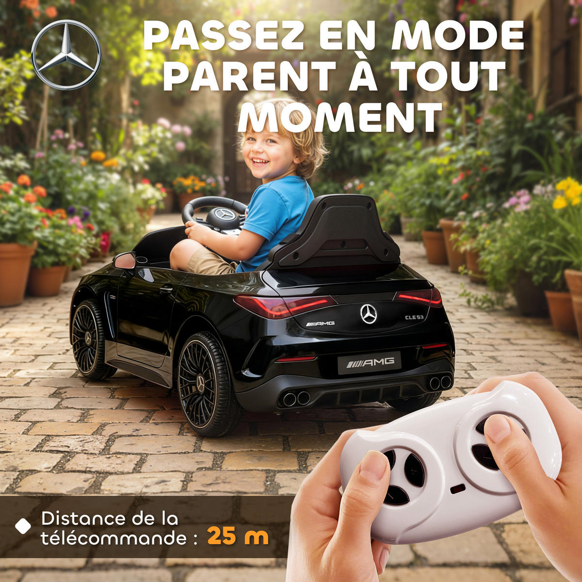 ELEKTRO-KINDERAUTO DE-13090 2,4G Fernbedienung Schwarz - Schwarz, Kunststoff (99/55/43cm) - ComfortXL