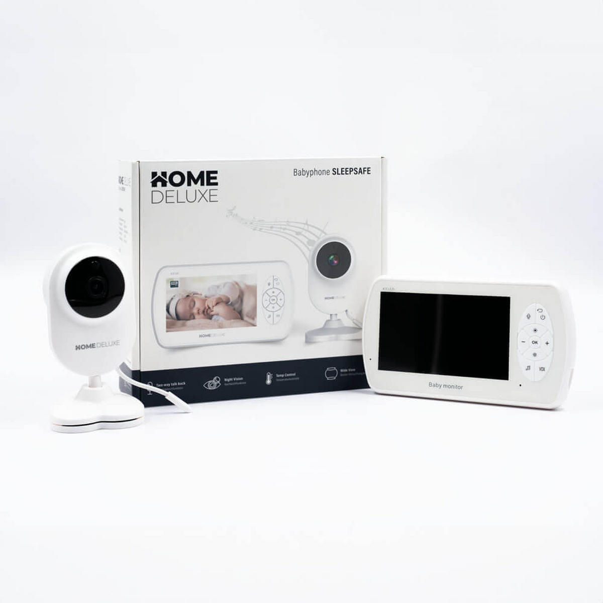 BABYPHONE SLEEPSAFE - Weiß, Kunststoff - Home Deluxe