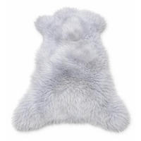 FELL Öko Lammfell Schaffell Blaugrau Töne wählbar ca. 105 cm - Blaugrau, Fell (55/105cm) - Provellus