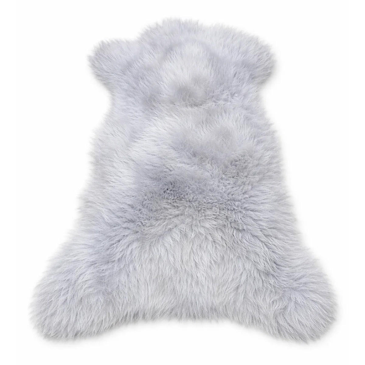 FELL Öko Lammfell Schaffell Blaugrau Töne wählbar ca. 105 cm - Blaugrau, Fell (55/105cm) - Provellus