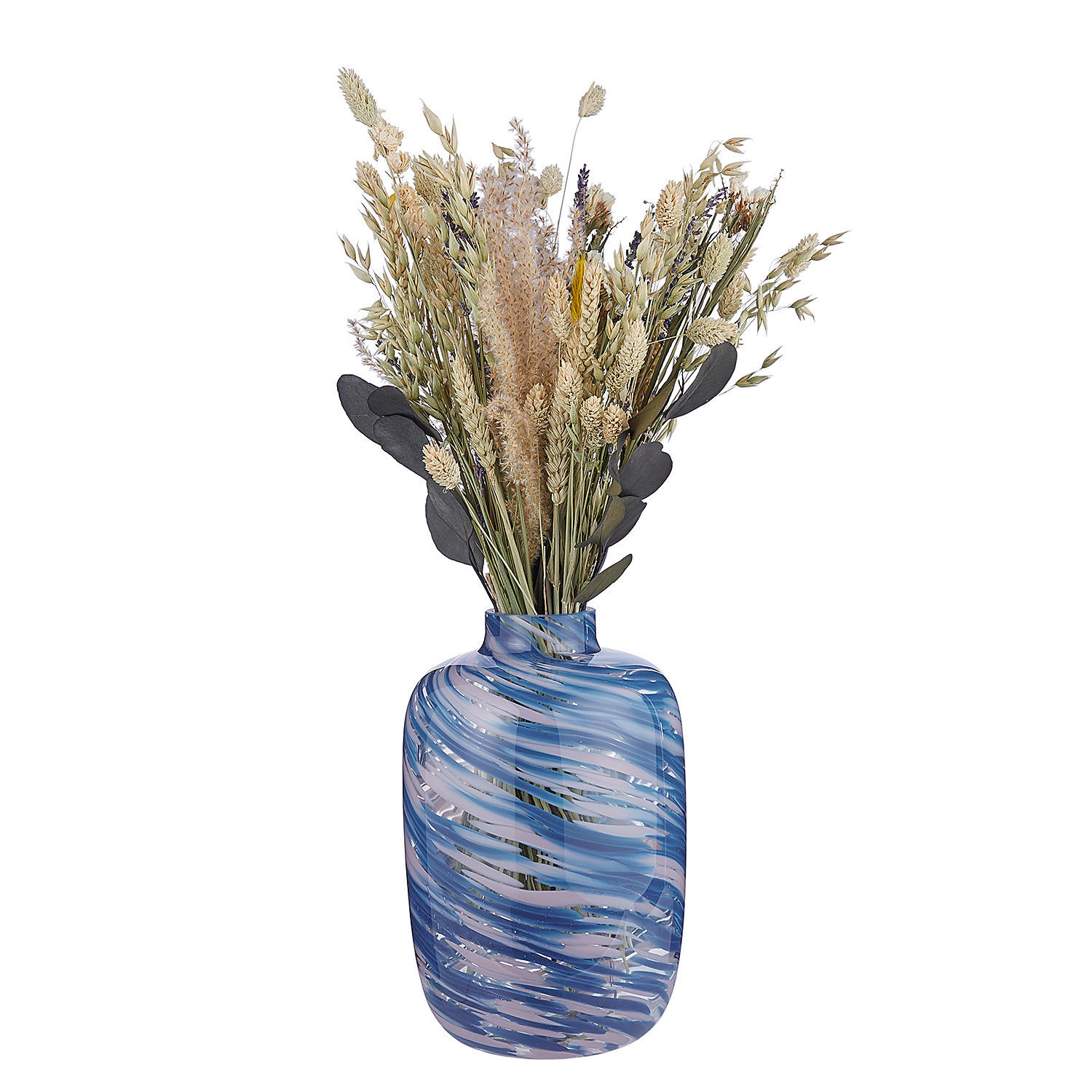 VASE Swirl - Blau/Pink, Glas (27cm) - BUTLERS