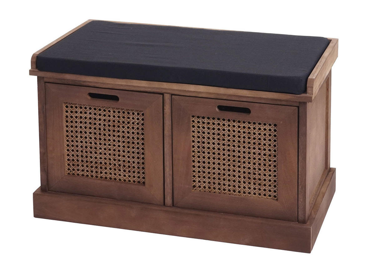 SITZBANK AUFBEWAHRUNGSBOXEN Schwarz - Schwarz, Holz (75/47/40cm) - MCW