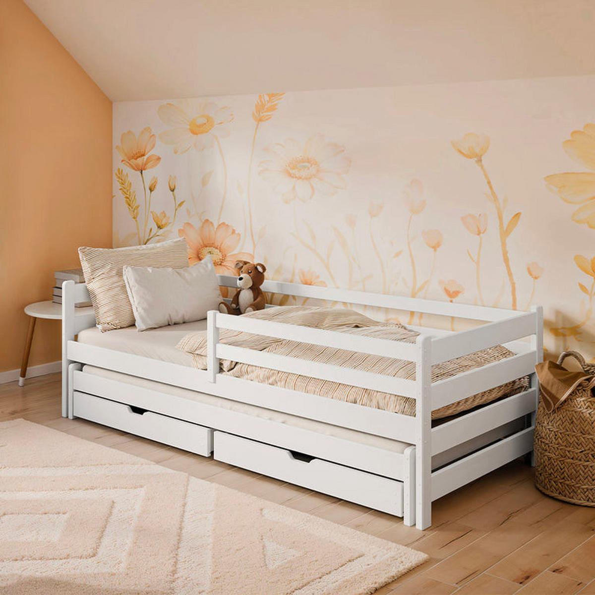 KINDERBETT 90/200 Abi Weiß - Weiß, Holz (90/200cm) - Petits-meubles