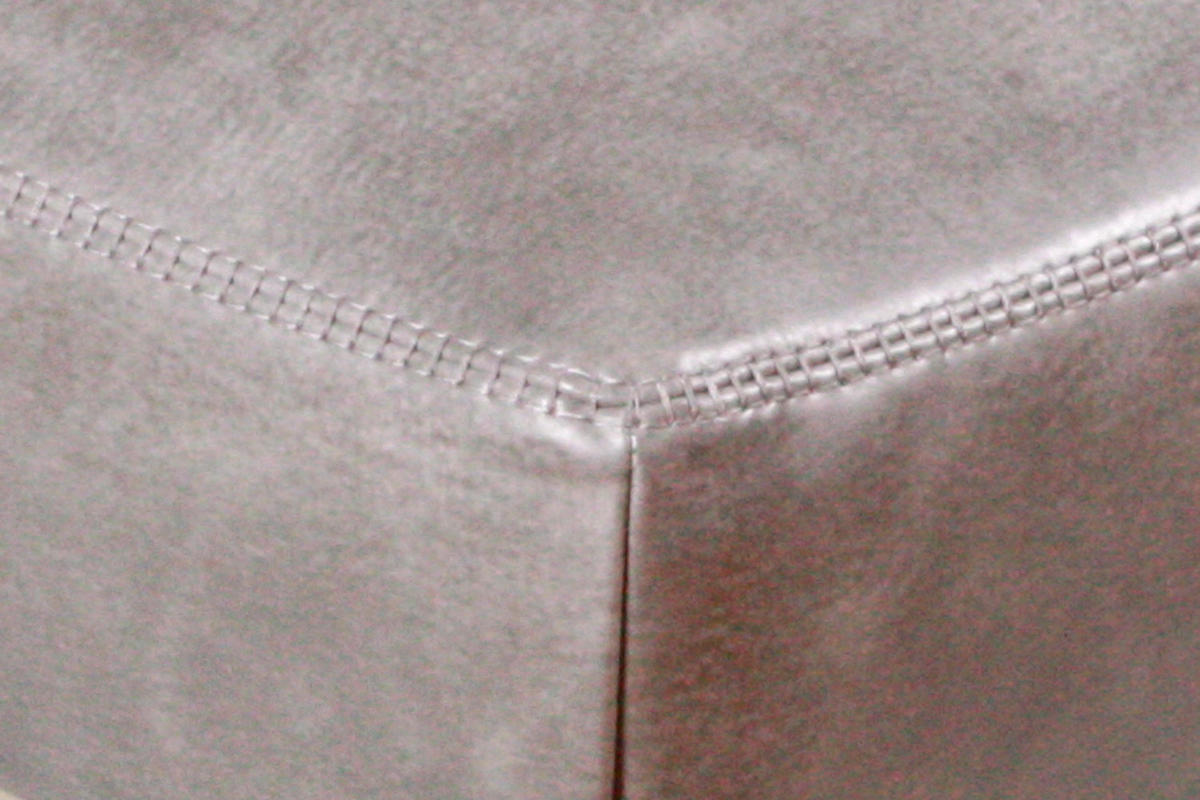 HOCKER OPRA Grau Leder - Grau, Leder (93/40/93cm) - KAWOLA