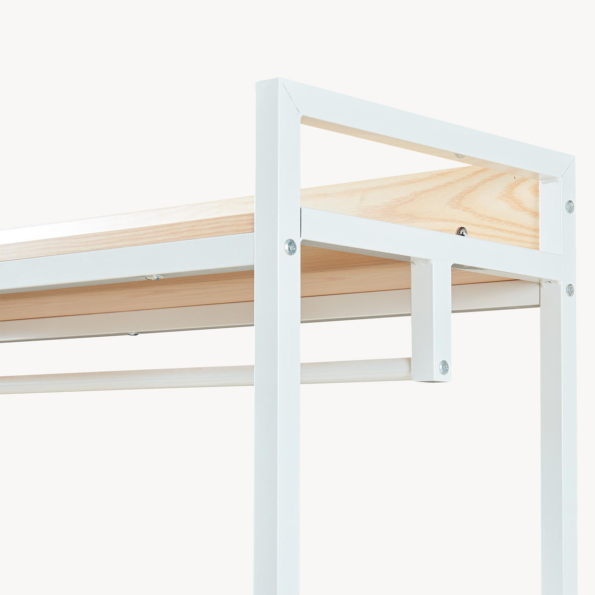 GARDEROBENSTÄNDER Isen - Eichefarben/Weiß, Holzwerkstoff/Metall (120/180/40cm) - [en.casa]