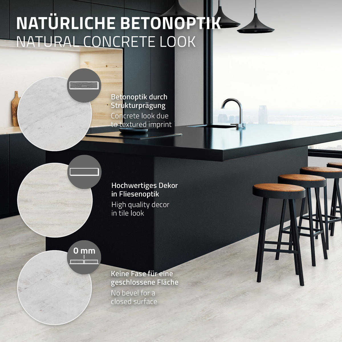 VINYLOVÁ PODLAHA s klikovým systémem 5,58 m²/30 lamel PVC podlahová krytina dub rustikální světlý vzhled dřeva - světle šedá, plast/umělá hmota (61.5/31/0.42cm) - ML-DESIGN