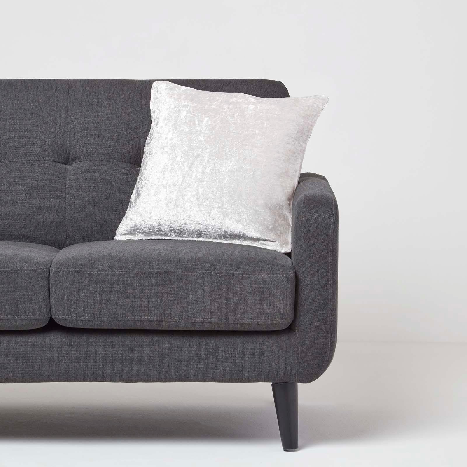 KISSENHÜLLE Pannesamt champagner 45/45 cm - Champagner, Textil (45/45cm) - Homescapes