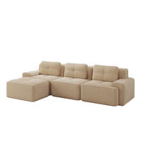 3-SITZER ECKSOFA Cord Beige ohne Montage - Beige, Textil (293/177cm) - WISHDOR