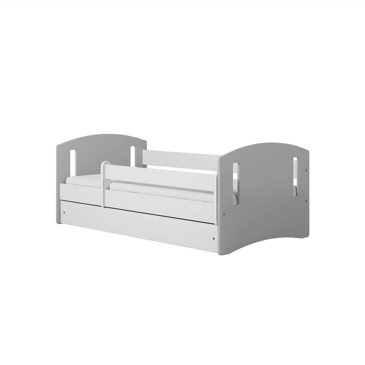 KINDERBETT CLASSIC II mit Schublade ohne Matratze 90/65/164 - Grau, Holzwerkstoff (80/160cm) - RAUMHIRSCH FURNITURE