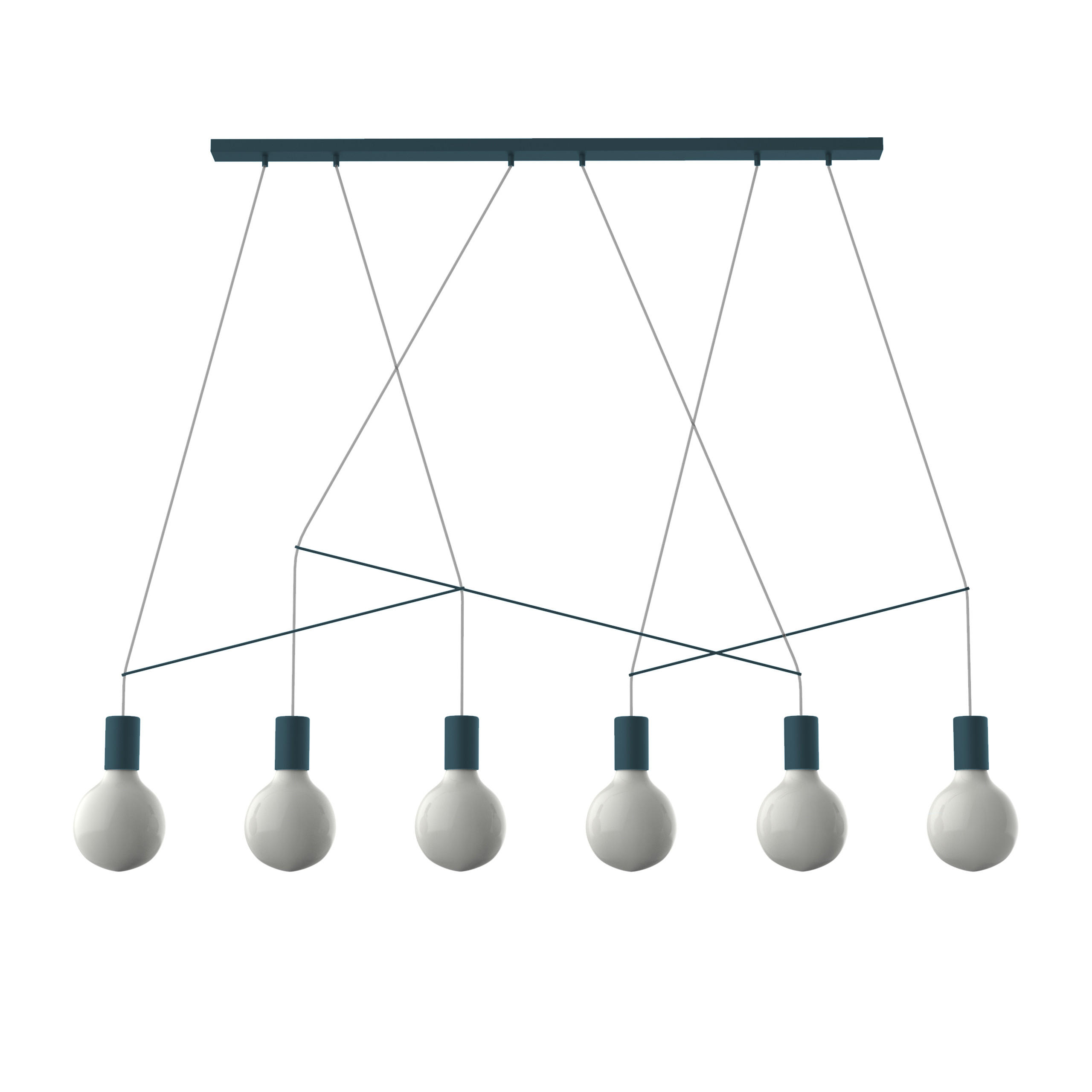 HÄNGELEUCHTE - Blau, Metall (4/90/6cm) - Lumicom