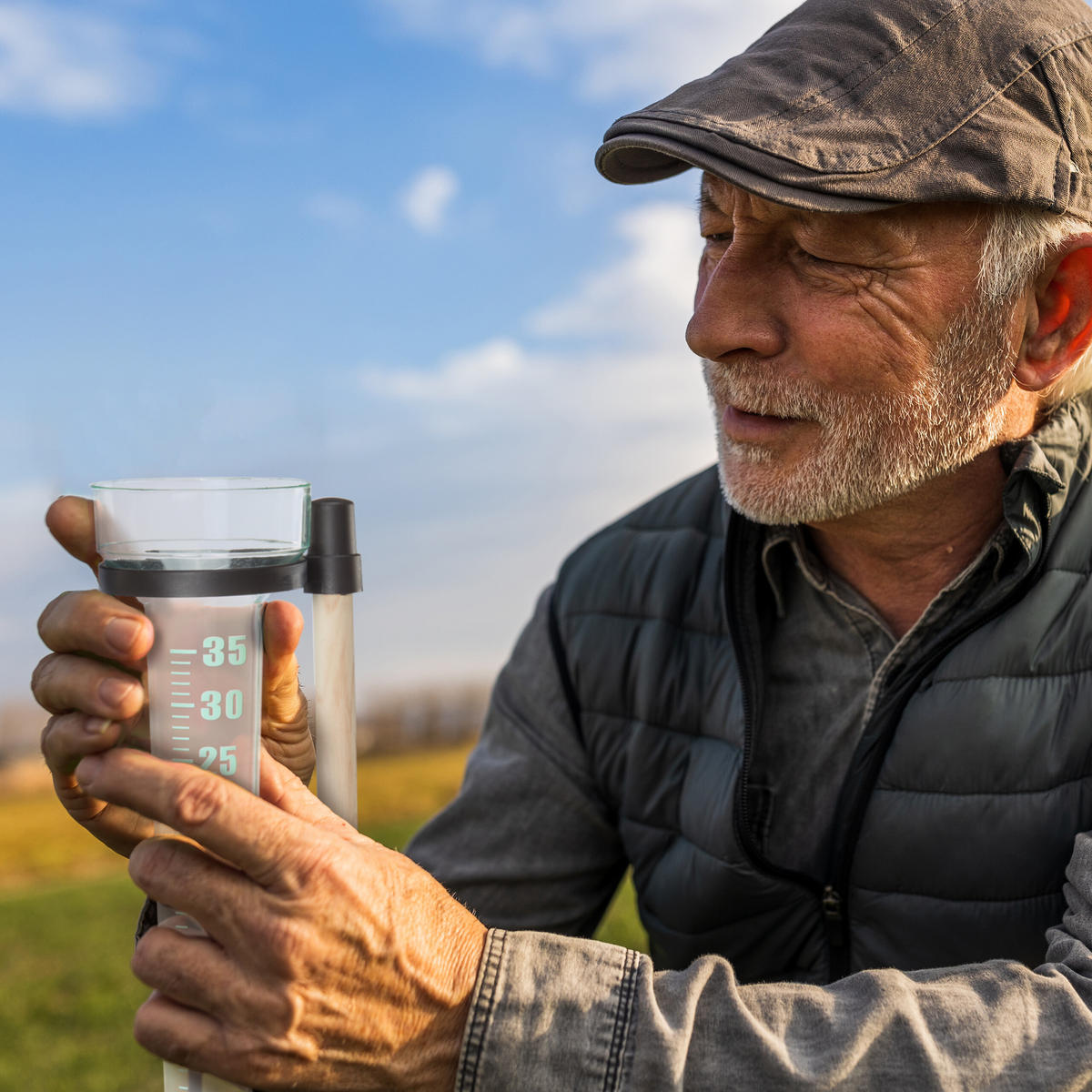 2xREGENMESSER - Multicolor, Holz/Kunststoff (8.5/38cm) - Relaxdays