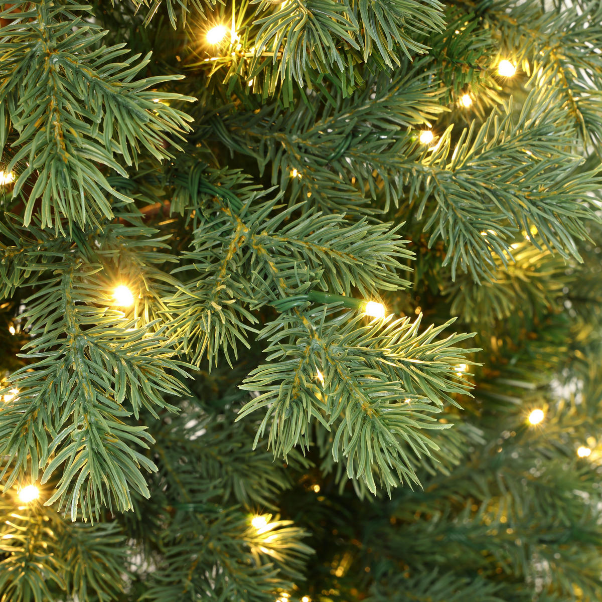 WEIHNACHTSBAUM 150 cm mit Beleuchtung, 1.068 PE-/PVC-Spitzen，250 LEDs - Grün, Kunststoff (150cm) - Hometopia