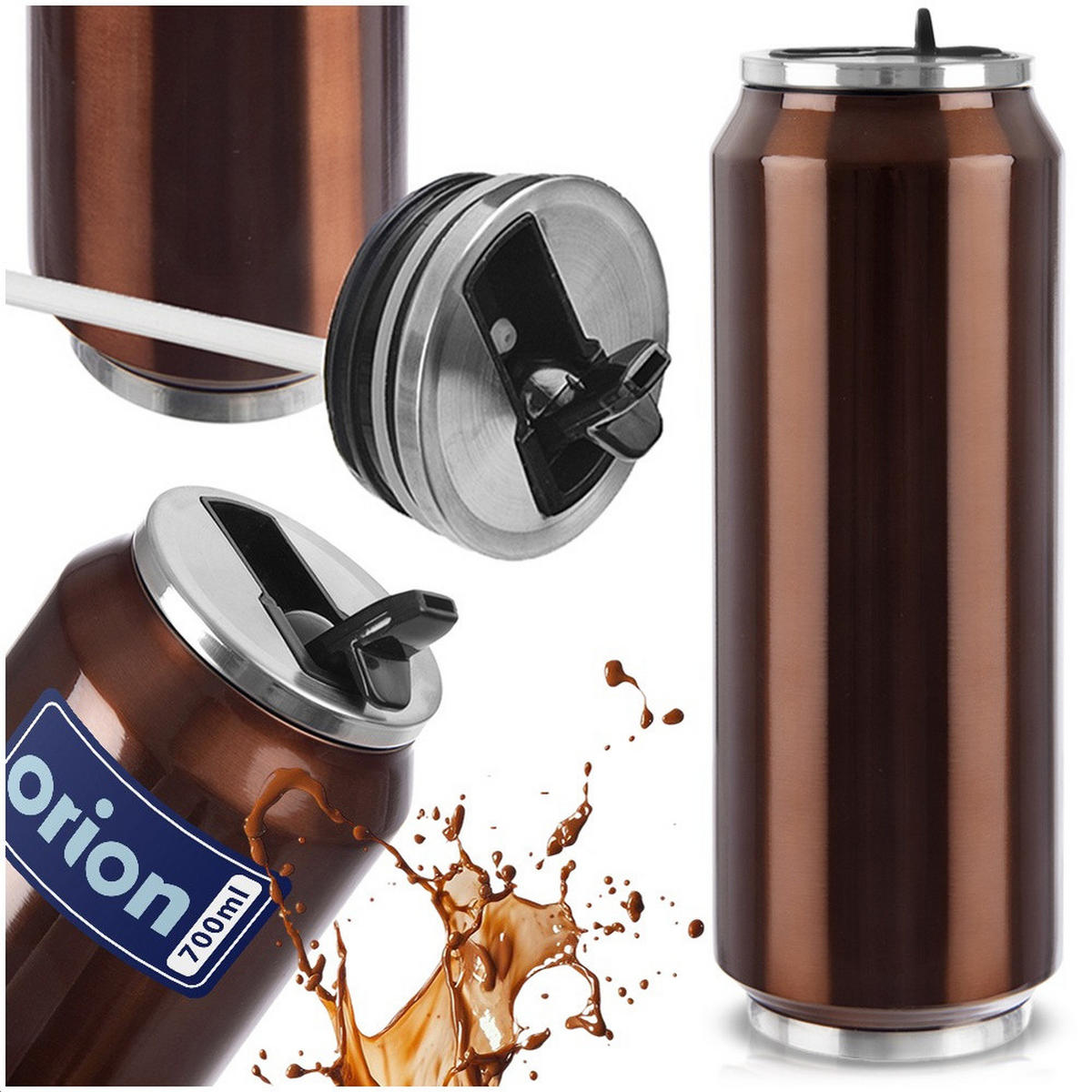 THERMOBECHER Dose Metallic 700 ml Kupfer - Kupferfarben, Metall (0.7L) - Orion 