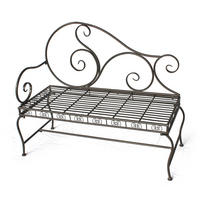 GARTENBANK Metall Braun Wetterfest 123 cm 2-Sitzer DY - Braun, Metall (123/101/48cm) - DanDiBo