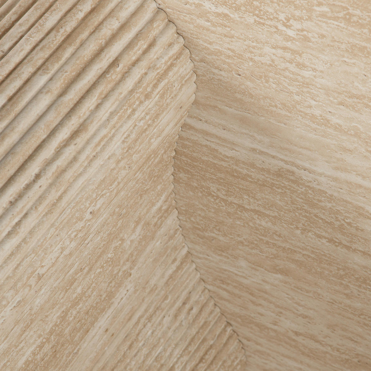 ESSTISCH - oval, Travertin Stein Dekor - Beige, Holzwerkstoff (90/180/75cm) - home24